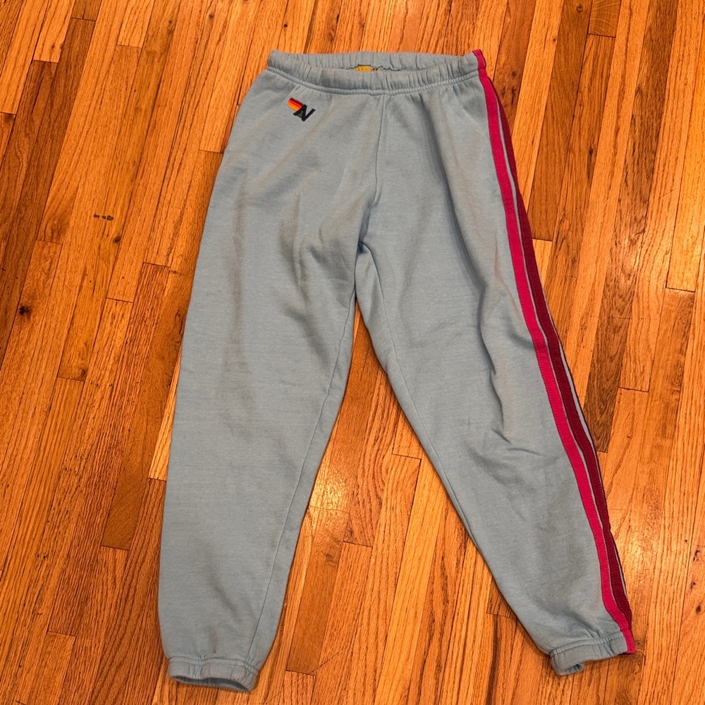 Aviator Nation Light Blue Pants with Red Stripe